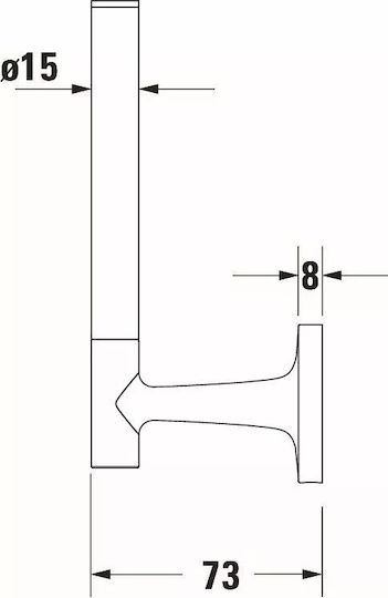 Duravit Επιτοίχια Χαρτοθήκη Μαύρη