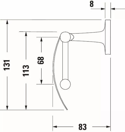 Duravit Επιτοίχια Χαρτοθήκη Χρυσή