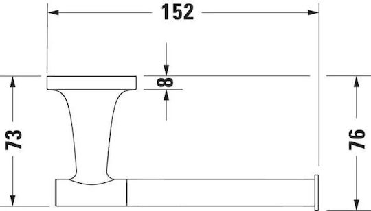 Duravit Επιτοίχια Χαρτοθήκη Μαύρη