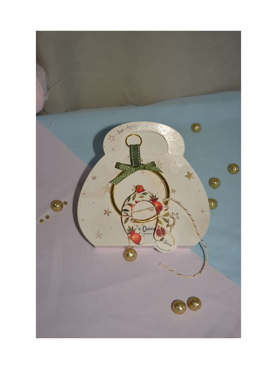 LiebeQueen Handmade Hanging Lucky Charm Horseshoe Gold made of Wood 1pcs