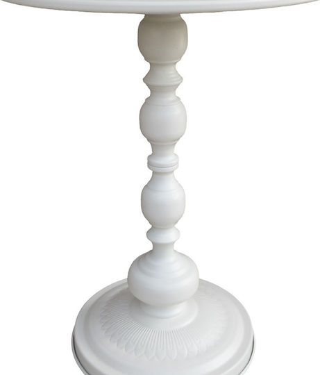 Rundes Beistelltisch Anesor Metall Creme M40xL40xH52cm