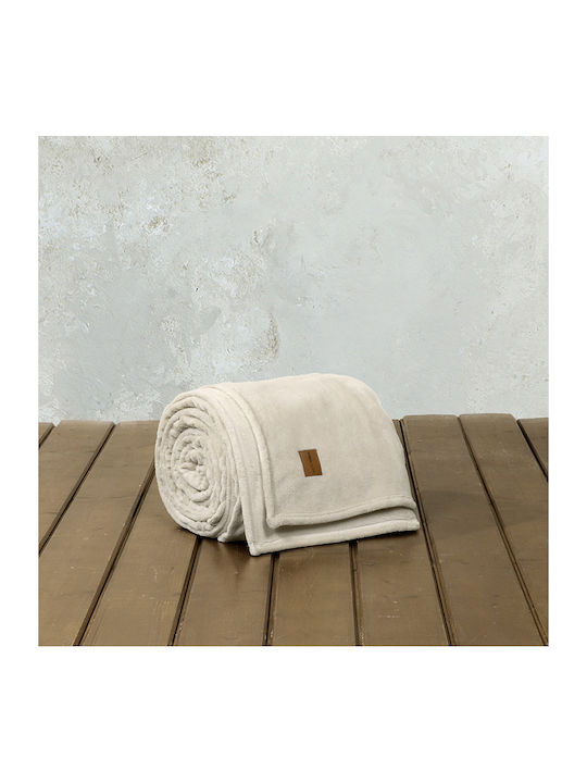 Nima Alpa Blanket Fleece Single 160x220cm Light Beige