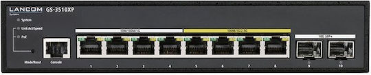 Lancom GS-3510XP Managed L3 PoE+ Switch με 8 Θύρες Gigabit (1Gbps) Ethernet και 2 SFP Θύρες