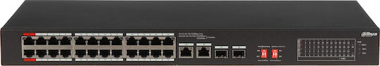 Dahua S3226-24ET-240 Неуправляем L2 PoE Switch с 26 Портове Ethernet и 2 SFP Портове