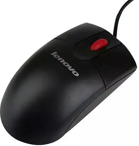 Lenovo Mouse Laser 3Button USB PS2 Ενσύρματο Ποντίκι Μαύρο