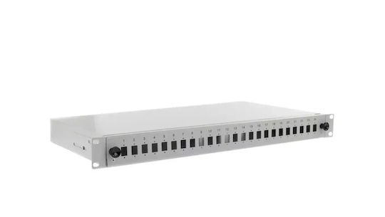 A-LAN Οπτικό Patch Panel για Rack 1U 19" 24 Θυρών Γκρι