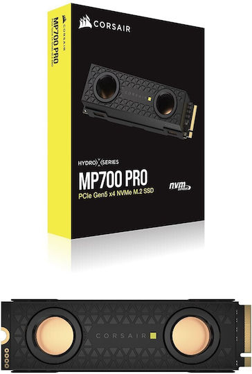 Corsair MP700 PRO Hydro X SSD 2TB τύπου M.2 με σύνδεση PCI Express 5.0 και Ψύκτρα CSSD-F2000GBMP700PHX