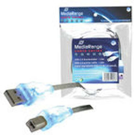 MediaRange 1.8m USB 2.0 Cable A-Male to B-Male Blue (MRCS109)