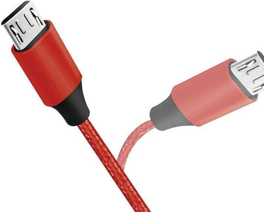 LogiLink 0.3m Braided USB 2.0 to micro USB Cable Red (CU0151)