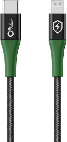 Microconnect USB-C to Lightning Cable Μαύρο 1m