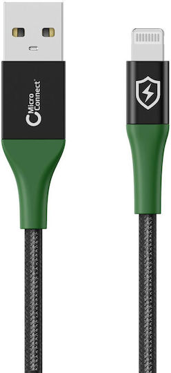 Microconnect USB-A zu Lightning Kabel Schwarz 1m