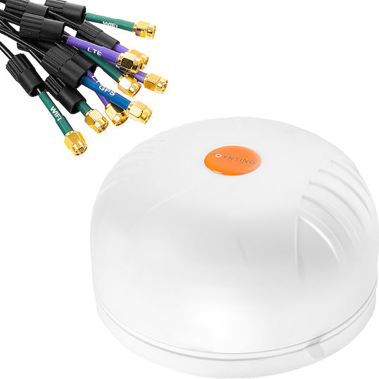 Poynting 9-in-1 Transportation & Automotive External 5G Omnidirectional Antenna with SMA Connection A-MIMO-0004-V1-19-W