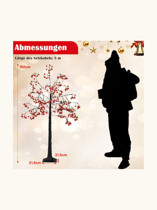 Christmas Tree 150cm with LED Lighting Red
