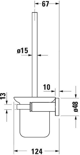Duravit D-code Glass Toilet Brush Silver