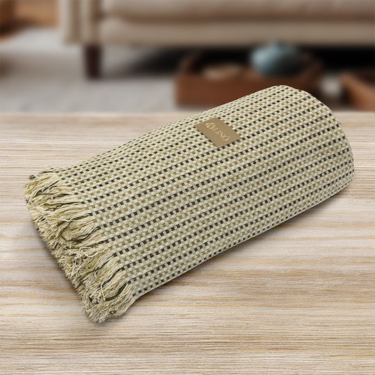 Lino Home Velora Three-Seater Sofa Throw Chenille 180x300cm Olive Green 3000004493