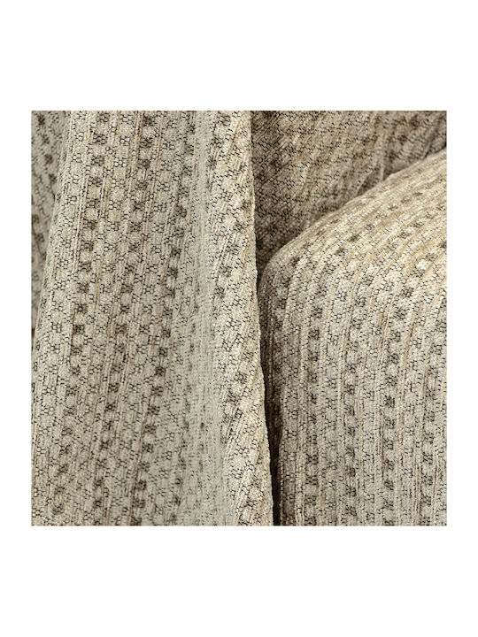 Lino Home Velora Ριχτάρι Πολυθρόνας Chenille 180x180εκ. Εκρού