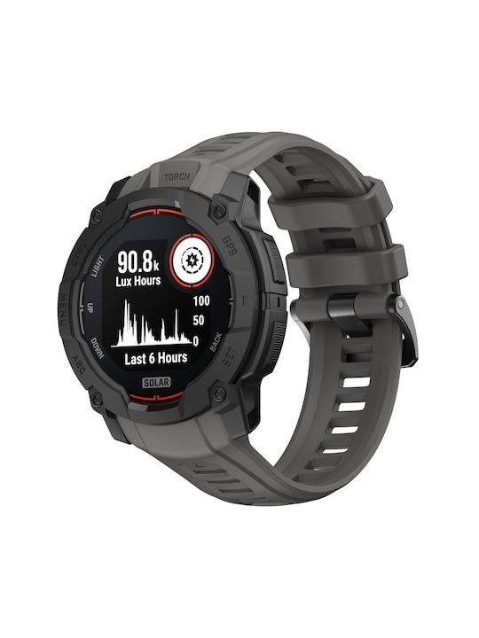 Garmin Instinct 3 Amoled Instinct 3 Solar 50mm Λουράκι Σιλικόνης Grey