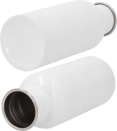 Koupakoupa Bubu & Dudu Sticlă Pentru Copii Din Oțel Inoxidabil Cu Pai Albă 600ml