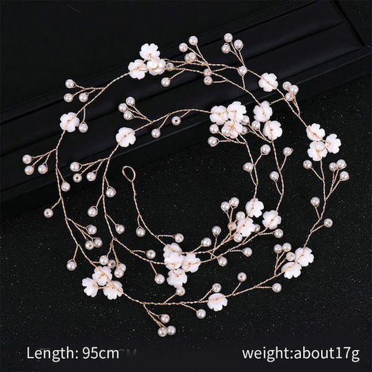 Hair Decoration Silver or Gold Pearls Flowers Jolanta