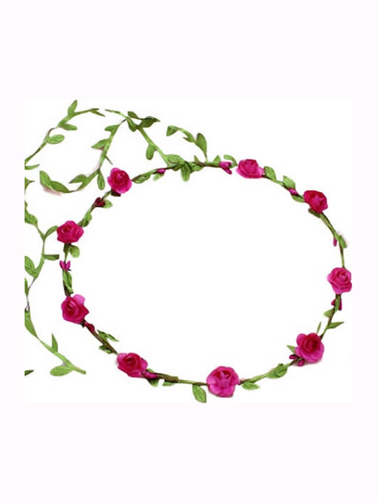 Accessories Hair Wreath White Ivory Pink Fuchsia Red Roses Bridesmaid Tammy