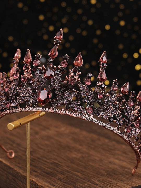 Very Beautiful Bridal Tiara Burgundy Baroque Style Vintage Vanda