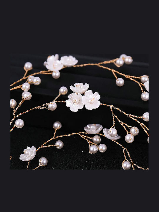 Hair Decoration Silver or Gold Pearls Flowers Jolanta
