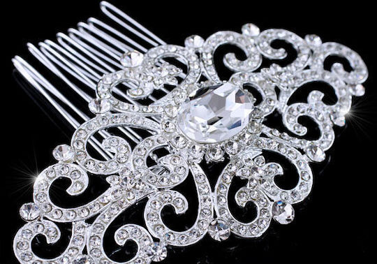 Beautiful Elegant Bridal Hair Comb Art Deco Vintage Swarovski Crystals 10 X 5.5 Cm Bonnie