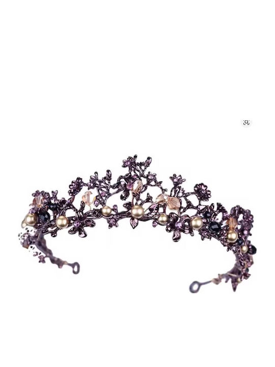 Tiara de Mireasă Stil Baroc Vintage Maro Fendi