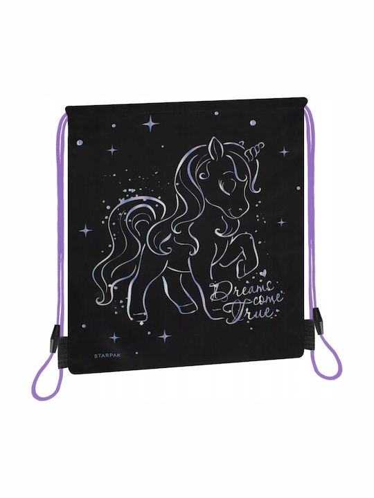 Starpak Kinder Rucksack Beuteltasche Schwarz