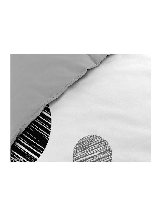 Douceur d'Intérieur Duvet Cover Set Cotton King Size with 2 Pillowcases 260x240 Stormi Black
