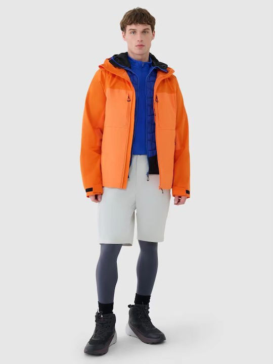 Trekking Winter Jacke Hardshell Wasserdicht und Winddicht Orange