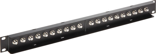 Delta Patch Panel για Rack 19" Μαύρο