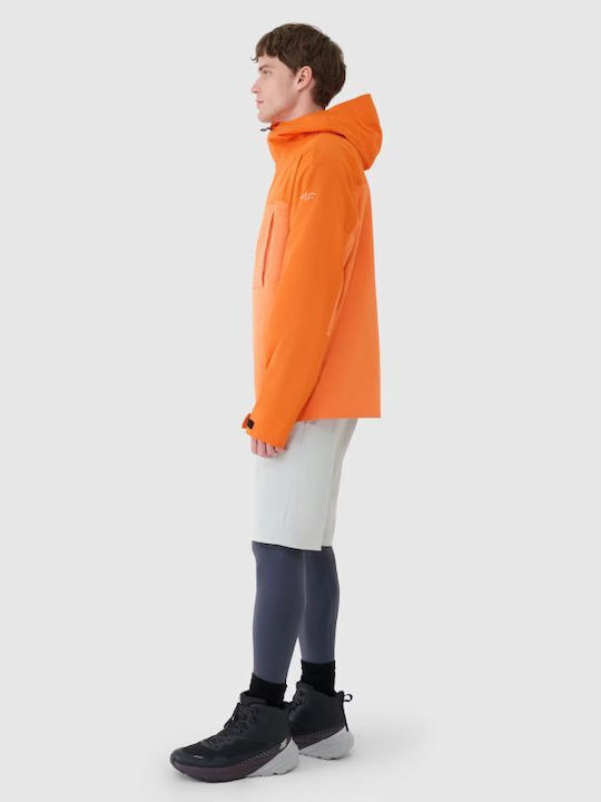 Trekking Winter Jacke Hardshell Wasserdicht und Winddicht Orange