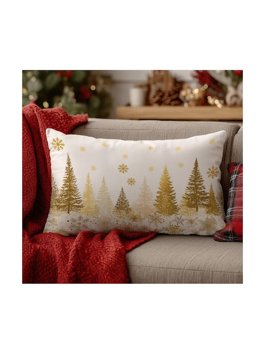By Queen Limited Festive Edition Μαξιλαροθήκη Χρυσαφένιο Δάσος 50x30εκ