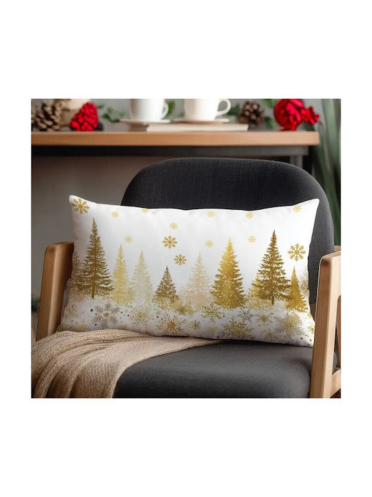 By Queen Limited Festive Edition Μαξιλαροθήκη Χρυσαφένιο Δάσος 50x30εκ