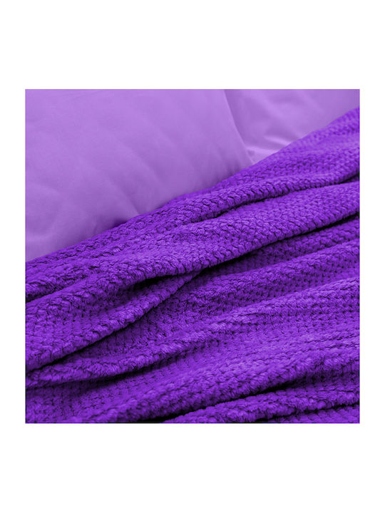 Lino Home Napnest Pătură Fleece Supradublă 220x240 cm Violet