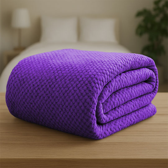 Lino Home Napnest Fleece Blanket Double 220x240cm Purple
