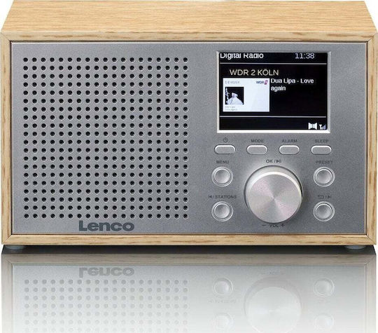 Lenco DAR-017 Επιτραπέζιο Ραδιόφωνο Ρεύματος DAB+ με Bluetooth Ασημί