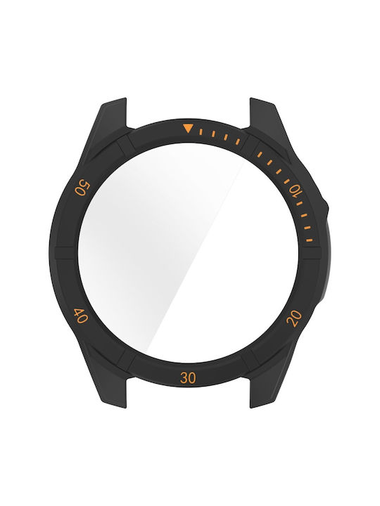 Пластмасов Калъф със Стъкло Black/Orange за Garmin Fenix 8 Solar (51mm)