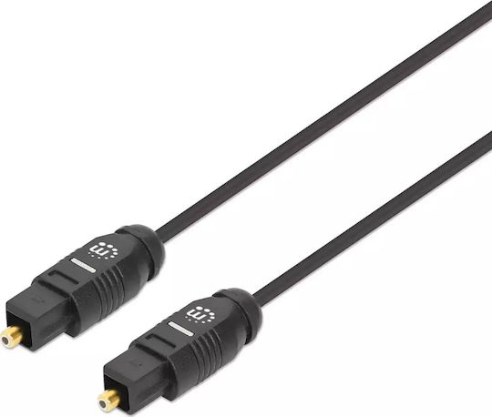 Manhattan Optical Audio Cable TOS male - TOS male Μαύρο 2m (356077)
