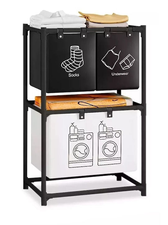 Factory Перилна Кошница Текстил 97x28x57см Черен Factory Перилна Кошница Текстил 97x28x57см Черен