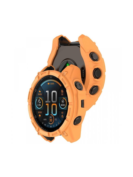 Θήκη Σιλικόνης σε Πορτοκαλί χρώμα για Garmin Fenix 8 (47 mm) Θήκη Σιλικόνης σε Πορτοκαλί χρώμα για Garmin Fenix 8 (47 mm)
