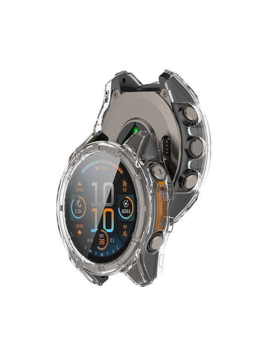Пластмасов Калъф със Стъкло в Прозрачен цвят за Garmin Fenix 8 Solar (51mm)