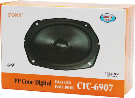 PerVoi Автомобилен Високоговорител CTC-6907 6x9" с 400W RMS (Среден клас)