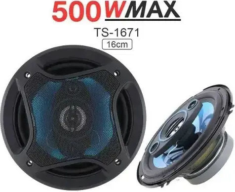 TS-1671 Σετ Ηχεία Αυτοκινήτου 6.5" με 40W RMS (3 Δρόμων)