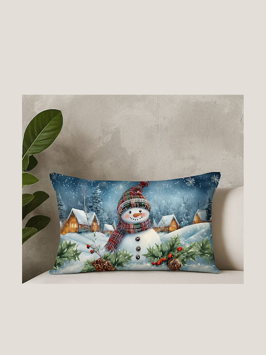 By Queen Limited Festive Edition Pillow Case Snowman Village 50x30cm