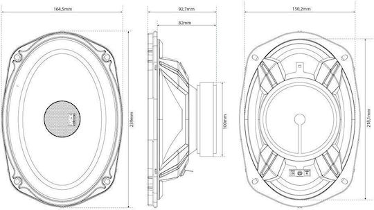MTX Σετ Ηχεία Αυτοκινήτου Ομοαξονικά 6x9" με 100W RMS (2 Δρόμων)