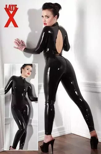 LateX Catsuit Ganzkörperanzug Latex Beige