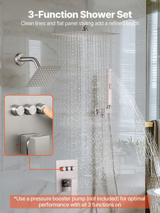 Vevor Coloană de duș fără Baterie Bronz