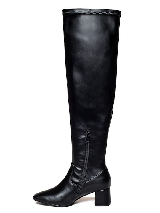 Damenstiefel über dem Knie Schwarz